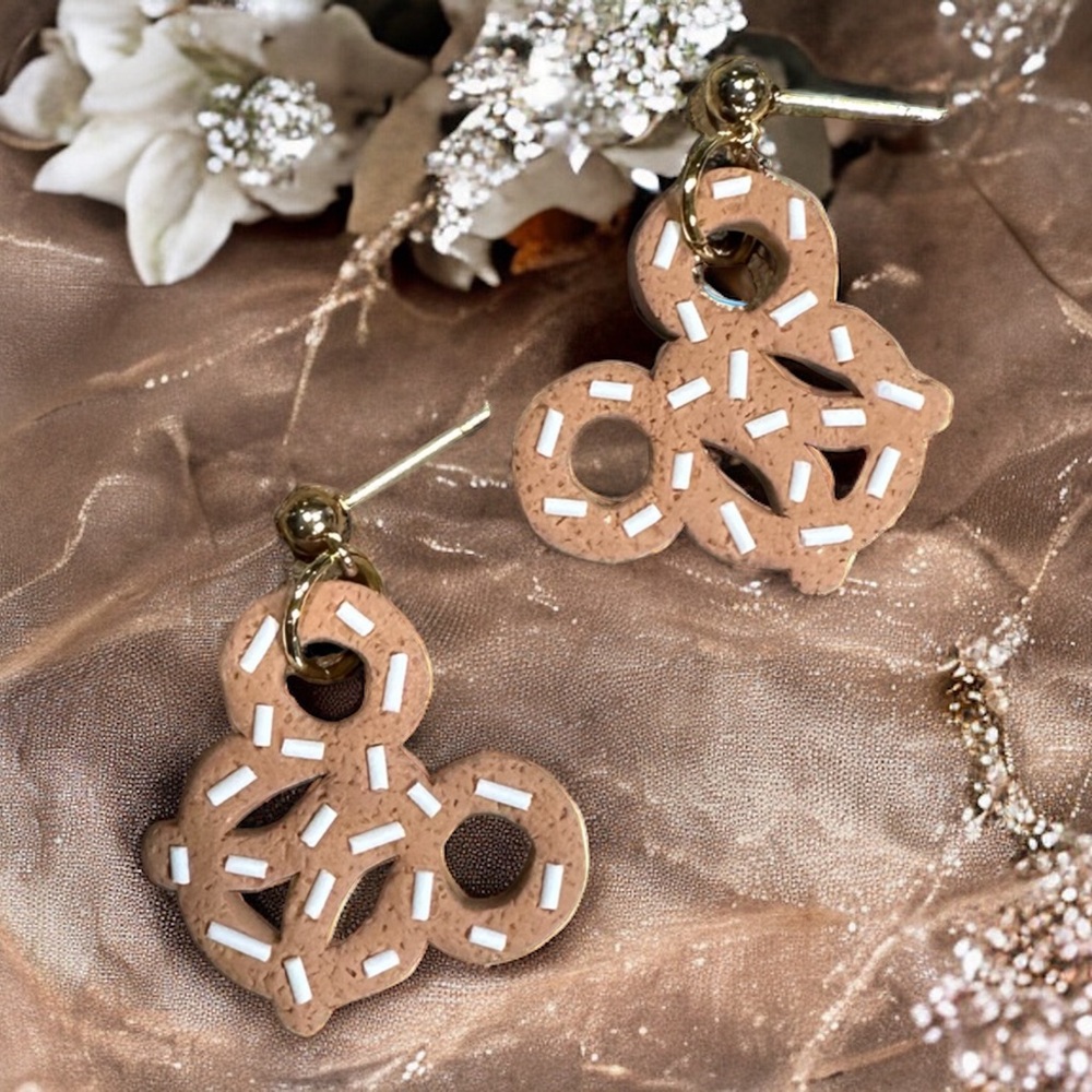 Mickey Mouse Pretzels Polymer Clay Dangle Earrings
